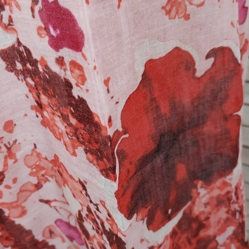 NWT Peter Som Dream Floral Print Sarong Coverup Rose-Quartz Oversize